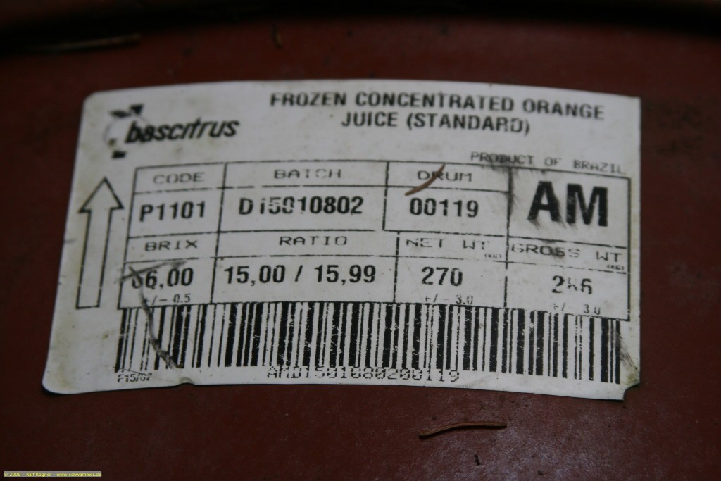 Fass-Aufdruck